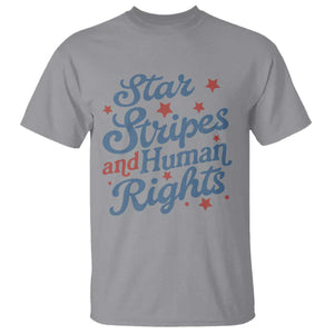 Stars and Stripes and Human Rights T Shirt Progressive Patriotic Equality Modern Patriot