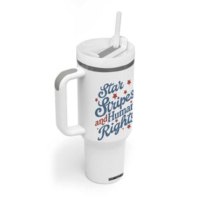 Stars and Stripes and Human Rights Tumbler With Handle Progressive Patriotic Equality Modern Patriot TS02 Print Your Wear