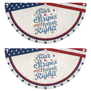 Stars and Stripes and Human Rights Patriotic Fan Flag Progressive Equality Modern Patriot