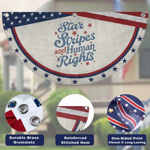 Stars and Stripes and Human Rights Patriotic Fan Flag Progressive Equality Modern Patriot