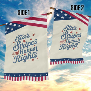 Stars and Stripes and Human Rights Patriotic Garden Flag Progressive Equality Modern Patriot
