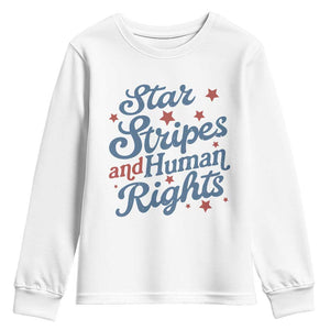 Stars and Stripes and Human Rights Youth Sweatshirt Progressive Patriotic Equality Modern Patriot