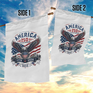 250 Years of Freedom Patriotic Eagle Garden Flag One Nation Under God 1776-2026 250th Anniversary