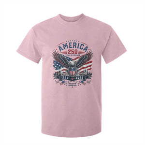 250 Years of Freedom Patriotic Eagle T Shirt For Kid One Nation Under God 1776-2026 250th Anniversary
