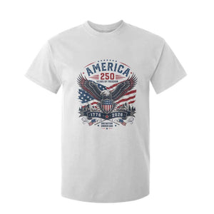 250 Years of Freedom Patriotic Eagle T Shirt For Kid One Nation Under God 1776-2026 250th Anniversary
