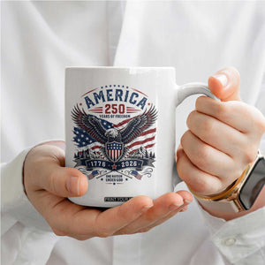 250 Years of Freedom Patriotic Eagle Coffee Mug One Nation Under God 1776-2026 250th Anniversary