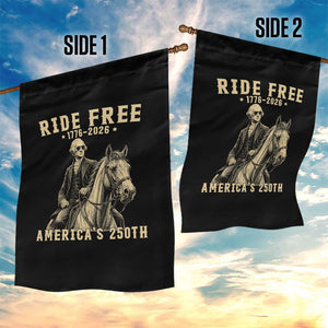 Ride Free 1776-2026 George Washington on Horseback Graphic Garden Flag Vintage 250th Anniversary Semiquincentennial TS02 Print Your Wear
