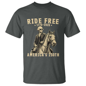 Ride Free 1776-2026 George Washington on Horseback Graphic T Shirt Vintage 250th Anniversary Semiquincentennial