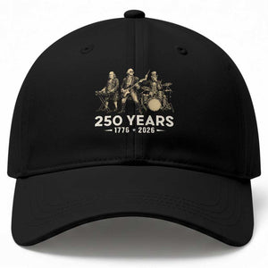 250 Years 1776-2026 Founding Fathers Rock Band Baseball Cap George Washington Benjamin Franklin Uncle Sam