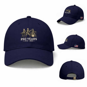 250 Years 1776-2026 Founding Fathers Rock Band Baseball Cap George Washington Benjamin Franklin Uncle Sam