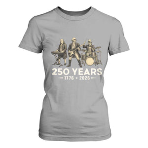 250 Years 1776-2026 Founding Fathers Rock Band T Shirt For Women George Washington Benjamin Franklin Uncle Sam