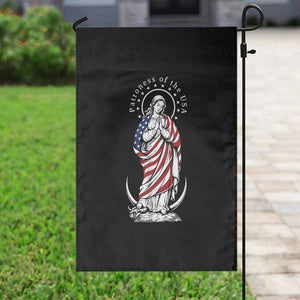 Patroness of the USA Virgin Mary Graphic Garden Flag Patriotic American Flag Catholic Faith TS02 Print Your Wear