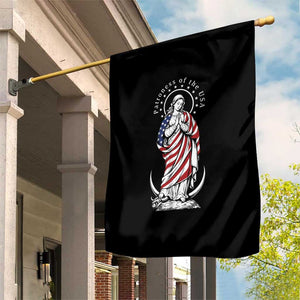 Patroness of the USA Virgin Mary Graphic Garden Flag Patriotic American Flag Catholic Faith TS02 Print Your Wear