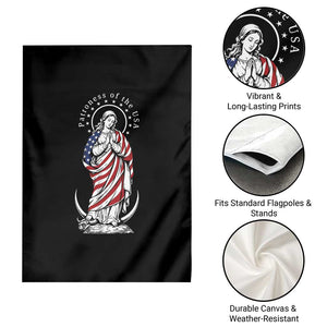 Patroness of the USA Virgin Mary Graphic Garden Flag Patriotic American Flag Catholic Faith TS02 Print Your Wear