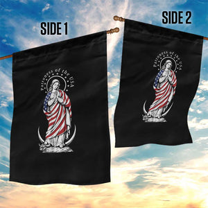 Patroness of the USA Virgin Mary Graphic Garden Flag Patriotic American Flag Catholic Faith TS02 Print Your Wear