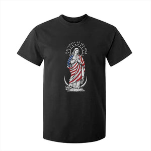 Patroness of the USA Virgin Mary Graphic T Shirt For Kid Patriotic American Flag Catholic Faith