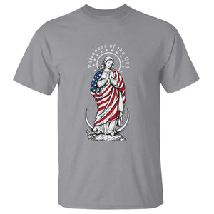 Patroness of the USA Virgin Mary Graphic T Shirt Patriotic American Flag Catholic Faith