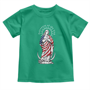 Patroness of the USA Virgin Mary Graphic Toddler T Shirt Patriotic American Flag Catholic Faith