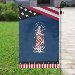 Patroness of the USA Virgin Mary Graphic Patriotic Garden Flag American Flag Catholic Faith