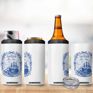 Spilling The Tea Since 1773 Boston Tea Party 4 in 1 Can Cooler Tumbler Funny Historical Toile Graphic American History Humor