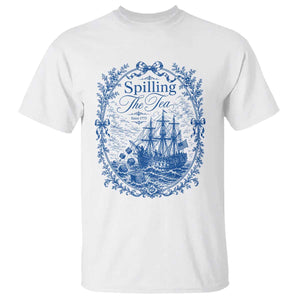 Spilling The Tea Since 1773 Boston Tea Party T Shirt Funny Historical Toile Graphic American History Humor