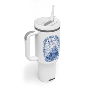 Spilling The Tea Since 1773 Boston Tea Party Tumbler With Handle Funny Historical Toile Graphic American History Humor
