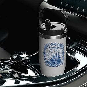 Spilling The Tea Since 1773 Boston Tea Party Flip Straw Tumbler Funny Historical Toile Graphic American History Humor