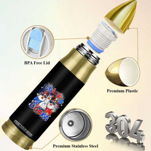 Funny Patriotic Chickens 4th of July Fireworks Bullet Tumbler Retro Chicka Boom Boom Hen Rooster Chick Graphic