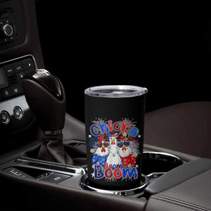 Funny Patriotic Chickens 4th of July Fireworks Tumbler Cup Retro Chicka Boom Boom Hen Rooster Chick Graphic
