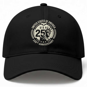 USA 250th Anniversary Statue of Liberty Vintage Crest Baseball Cap Celebrating Freedom 1776 to 2026 Semiquincentennial