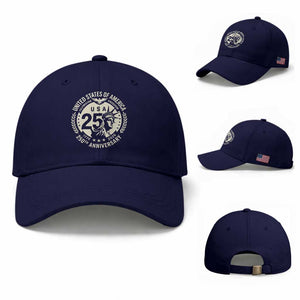 USA 250th Anniversary Statue of Liberty Vintage Crest Baseball Cap Celebrating Freedom 1776 to 2026 Semiquincentennial