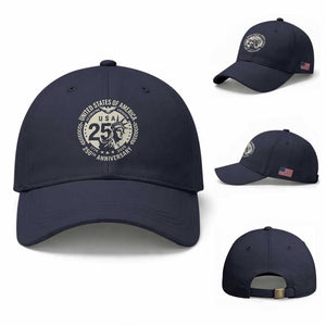 USA 250th Anniversary Statue of Liberty Vintage Crest Baseball Cap Celebrating Freedom 1776 to 2026 Semiquincentennial