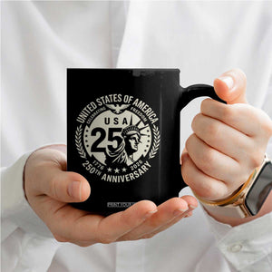 USA 250th Anniversary Statue of Liberty Vintage Crest Coffee Mug Celebrating Freedom 1776 to 2026 Semiquincentennial