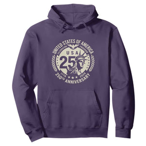 USA 250th Anniversary Statue of Liberty Vintage Crest Hoodie Celebrating Freedom 1776 to 2026 Semiquincentennial