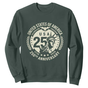 USA 250th Anniversary Statue of Liberty Vintage Crest Sweatshirt Celebrating Freedom 1776 to 2026 Semiquincentennial
