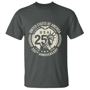 USA 250th Anniversary Statue of Liberty Vintage Crest T Shirt Celebrating Freedom 1776 to 2026 Semiquincentennial