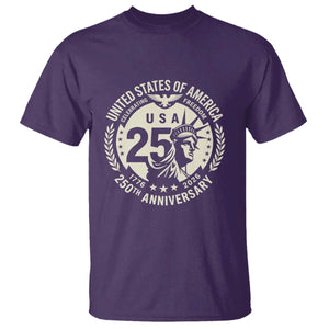 USA 250th Anniversary Statue of Liberty Vintage Crest T Shirt Celebrating Freedom 1776 to 2026 Semiquincentennial