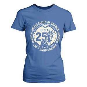 USA 250th Anniversary Statue of Liberty Vintage Crest T Shirt For Women Celebrating Freedom 1776 to 2026 Semiquincentennial