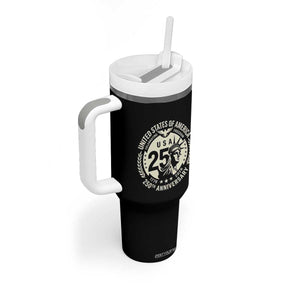 USA 250th Anniversary Statue of Liberty Vintage Crest Tumbler With Handle Celebrating Freedom 1776 to 2026 Semiquincentennial