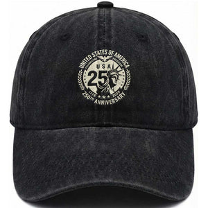 USA 250th Anniversary Statue of Liberty Vintage Crest Washed Cotton Baseball Cap Celebrating Freedom 1776 to 2026 Semiquincentennial