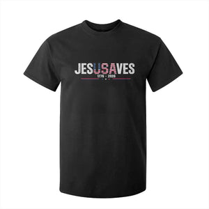 Jesus Saves USA Semiquincentennial 1776 2026 T Shirt For Kid Patriotic Christian Faith USA 250 Years of Freedom TS02 Black Print Your Wear