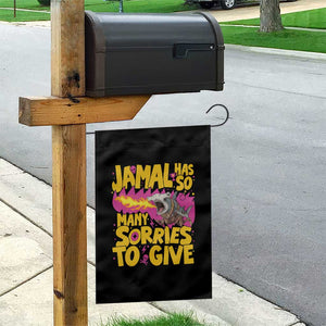 Jamal Has So Many Sorries To Give Garden Flag Funny Fire Breathing Hammerhead Shark Gamer