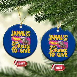 Jamal Has So Many Sorries To Give Ceramic Ornament Funny Fire Breathing Hammerhead Shark Gamer