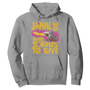 Jamal Has So Many Sorries To Give Hoodie Funny Fire Breathing Hammerhead Shark Gamer