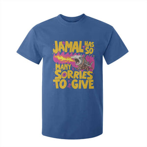 Jamal Has So Many Sorries To Give T Shirt For Kid Funny Fire Breathing Hammerhead Shark Gamer