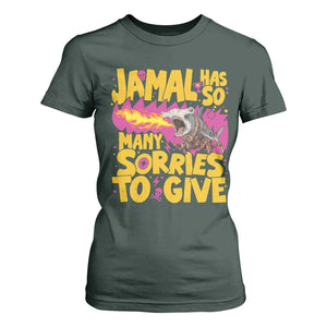 Jamal Has So Many Sorries To Give T Shirt For Women Funny Fire Breathing Hammerhead Shark Gamer