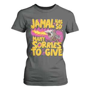 Jamal Has So Many Sorries To Give T Shirt For Women Funny Fire Breathing Hammerhead Shark Gamer