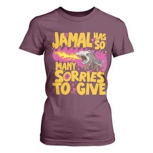 Jamal Has So Many Sorries To Give T Shirt For Women Funny Fire Breathing Hammerhead Shark Gamer