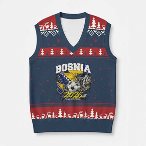 Bosnia Soccer Jersey Pride 2026 V-Neck Knit Sweater Vest One Nation One Dream Heritage Football Sports Fan