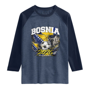 Bosnia Soccer Jersey Pride 2026 Raglan Shirt One Nation One Dream Heritage Football Sports Fan